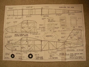 Model Airplane News Plans of Kadetito a vintage cabin trainer model 39" span - Picture 1 of 3