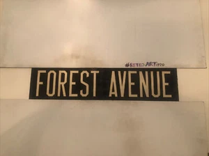 KELBUS Aberdeen 1960 A2 Linen Bus Destination Blind 30”- Forest Avenue - Imagen 1 de 12