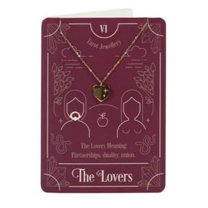 The Lovers Tarot Necklace on Greeting Card - Brand New - Picture 1 of 1
