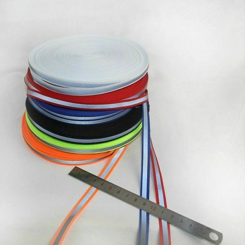 Reflective Fabric Strip Trim Sew-On Ribbon Tape Traffic Security Safety Warning - Image 1 of 4