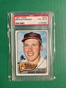 1965 Topps #150 Brooks Robinson PSA 8 LOOKS NICER. CENTERED AND FREE SHIPPING!