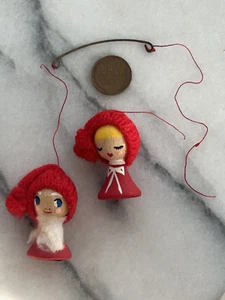 Vintage Anne Beate Christmas Tree Ornament Norway Folk Gnomes Girl Boy AS IS - Picture 1 of 2