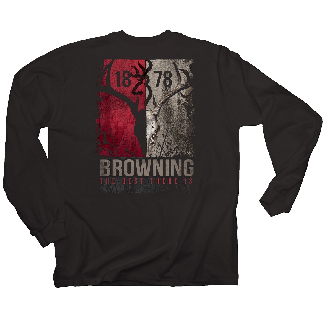 Hunting Apparel Men Browning Men's Buckmark T-Shirt - Hunting \u0026 Outdoor  Long Sleeve Graphic Tee Browning Buckmark Long Sleeve, image size:1100x1100