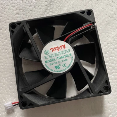 TOYON Cooling Fan TD8020LS DC 12V 0.08A 8020 8CM 2 Pin 80*80*20MM - Image 1 of 2