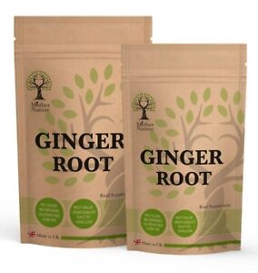 Ginger Root Capsules 600mg Genuine Fresh Ginger UK Supplement Gingerols 5% Vegan