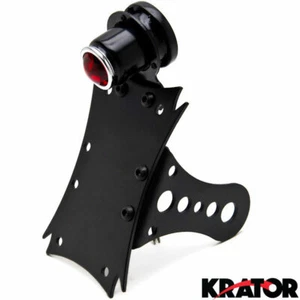 Black Horizontal / Vertical License Plate Relocator Holder Bracket Mount Light - Picture 1 of 4