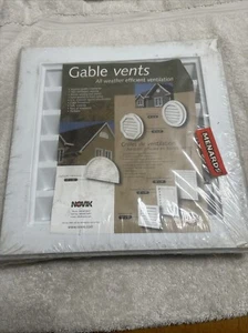 Giebelentlüfter 12 Zoll x 12 Zoll Novik, weiße Holzmaserung Textur NEU! - Bild 1 von 13