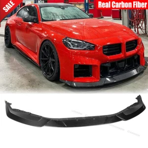 For BMW G87 M2 Coupe 2023-25 Real Carbon Fiber Front Bumper Splitter Lip Spoiler - Bild 1 von 15