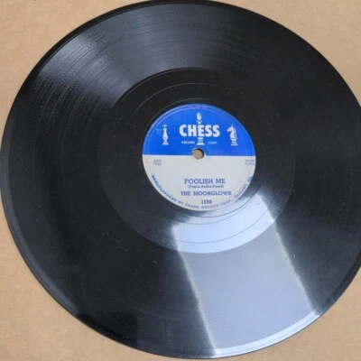 the MOONGLOWS doo-wop 78  FOOLISH ME / Slow Down on MINT MINUS Chess Records - Image 1 of 2