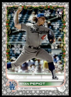 2022 Topps Holiday METALLIC RC Ryan Pepiot Rookie Los Angeles Dodgers #HW168 R49 - Image 1 of 2