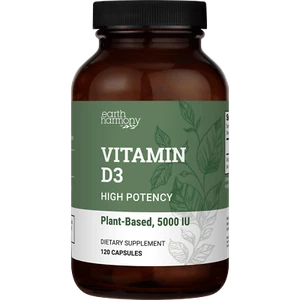 Vegan Vitamin D3 5000 IU Capsules - 120 Capsules (4-Month Supply) - Picture 1 of 7