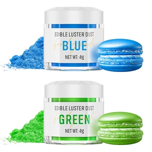 Essbarer Glitzer Set 2 Farben - Blau Und Grün Glitzerpulver Für Getränke Geschma - Bild 1 von 7