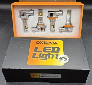 4 Pack Oxilam LED Light Bulbs Q36 Series 9005 HB3 + H11(H9/H8) - Picture 1 of 3
