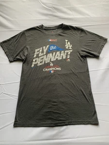 Majestic Mens Grey LA Champions Short Sleeve Tee Shirt Size M - Picture 1 of 6