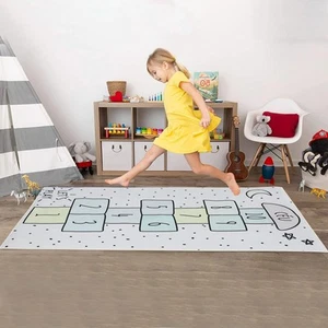 1Pc Children Game Mat Checkers Playing Mat Dark Grey Children Game Mat - Bild 1 von 12