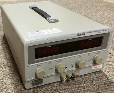 Leader 775-5D Regulated DC Bench Power Supply 0–75V 5A - Image 1 of 3