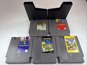 5 NES Game Lot TMNT, Deadly Towers, Legacy Wizard, Baseball Stars, Olympus