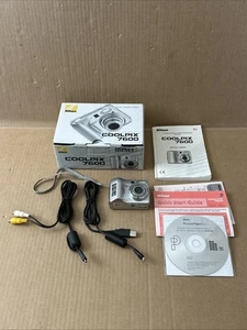 Nikon CoolPix 7600 Compact Digital Camera 7.1MP USB AV Cables in Box BUNDLE - Picture 1 of 13