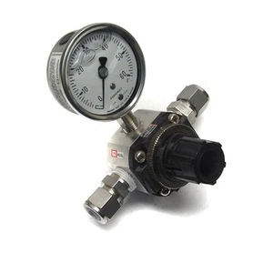 SMC Pneumatics SRH4010-N04 Pressure Regulator Air Valve w/Ashcroft 1008 Gauge - Foto 1 di 6