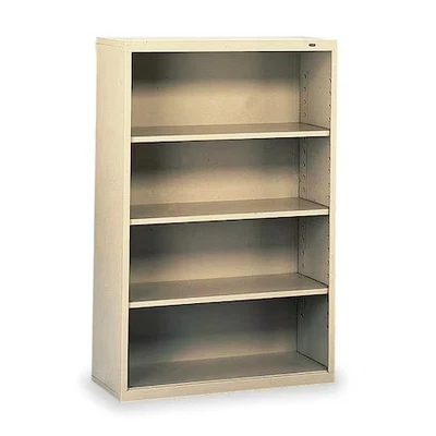 Tennsco B-53Cp 4-Shelf Stationary Bookcase, 52"X34-1/2" Champ/Putty - Image 1 of 3