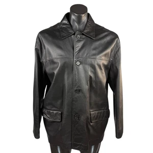 Vintage 90's Sirocco Lamb Skin Leather Jacket Men's M Black Made in Australia - Bild 1 von 17