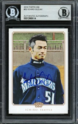 Ichiro Suzuki Signed 2010 Topps 206 Card 52 Seattle Mariners Beckett #12669114 - Image 1 of 2