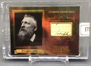 Auguste Rodin Bildhauer 2024 Eternal #/D 40/99 Schnitt handgeschrieben Brief Reliquie Karte - Bild 1 von 6