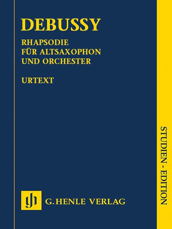 Study Score Debussy Rhapsody Alto Saxophone & Orchestra Henle Urtext 7x10 Book - Image 1 of 1