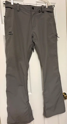 M~VOLCOM~GORE-TEX~Hombres~PANTALONES ESQUÍ NIEVE~Gris~BOLSILLOS CON CREMALLERA+Piernas+MUSLO~COMO NUEVO Foto 1 de 4