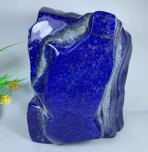 Muestra de piedra de cristal de lapislázuli de forma libre pulida en tambor áspera de 18,2 lb - Imagen 1 de 9