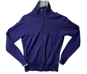Smartwool Women Merino Wool Full Zip Cardigan Sz Small Purple Pockets Gorpcore - Picture 1 of 12