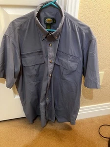 CABELA'S S/S Nylon/Polyester Fishing Shirt XL-Reg Blue Color Lots Pockets NICE - Picture 1 of 8