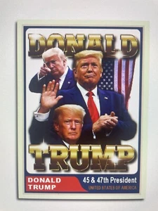 Tarjeta ACEO personalizada estándar dorado Donald Trump 2024 47 - Imagen 1 de 2