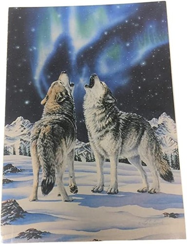 Nature Inspired Eco-friendly 10 Blank Cards, Soul Mates (Howling Wolves ...