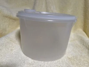 Vintage Tupperware transparent/schier großer Salatbehälter 266-12 mit Deckel 565-7 - Bild 1 von 9