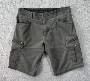 Kuhl Ambush Cargo Shorts Mens 36 Green Vintage Patina Dye Hiking Outdoors - Picture 1 of 13