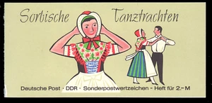 DDR Markenheftchen 5 I/ 3a **, Trachten geleimt,unten nicht gezähnt, postfrisch - Bild 1 von 2