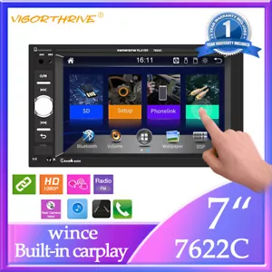 Radio estéreo para automóvil doble 2Din de 7" para reproductor de MP5 FM FM FM Android Auto/CarPlay Bluetooth - Imagen 1 de 12