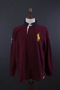 Polo by Ralph Lauren Vintage Custom Big Pony #2 Rugby  Polo Shirt Size XXL