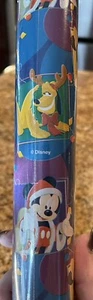 Vintage Christmas Wrap Disney Mickey & Friends American Greetings Full Roll NOS - Picture 1 of 7