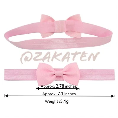 Baby Girl Toddler Infant Headband & Bow Hair Accessory Soft & Stretchy USSeller  - Image 1 of 4