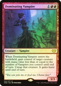 MTG FOIL Dominating Vampire - Innistrad: Crimson Vow #154 - Picture 1 of 1