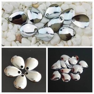70pcs Best Fishing Flattie Attractor Spinner Blades Smooth Nickel Spoons Plaice - Picture 1 of 8