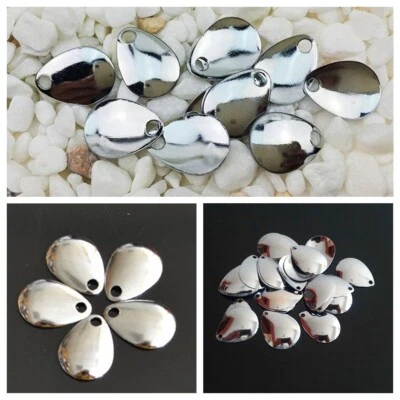 70pcs Best Fishing Flattie Attractor Spinner Blades Smooth Nickel Spoons Plaice - Image 1 of 4