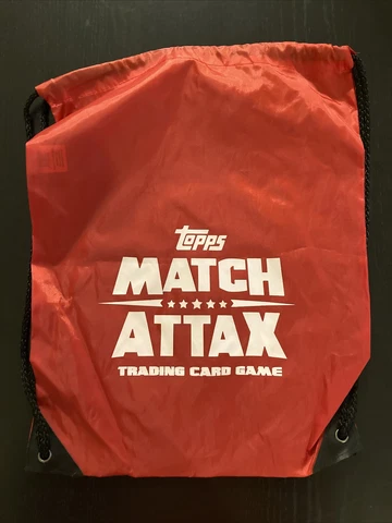 2018 Topps Match Attax Soccer Trading Card Game Red Drawstring Gym Bag Cover