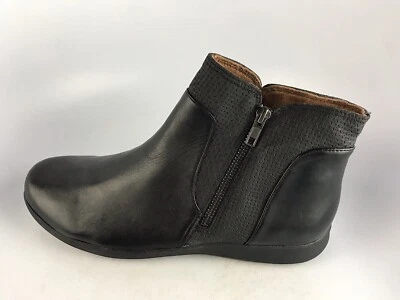 Botín Rockport Tessie para mujer con cremallera de cuero negro talla 11 M Foto 1 de 4