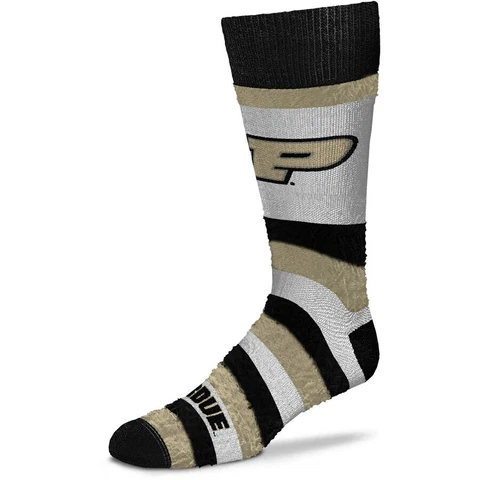 Purdue Boilmakers Rainbow Pro Stripe Soft Fuzzy Crew Socks Cover