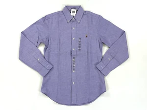 Polo Ralph Lauren Long Sleeve Slim Fit Stretch Button-Down Shirt - Purple - Sz S - Picture 1 of 3