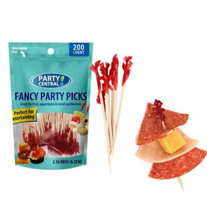 600 Count Cocktail Picks Toothpicks for Appetizers Fruit 2.56" Fancy Party Picks - Picture 1 of 11