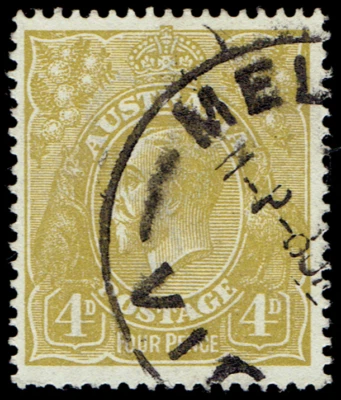 AUSTRALIA - 1924 - KING GEORGE V 4p - Sc #34 - Used VF  - Image 1 of 2